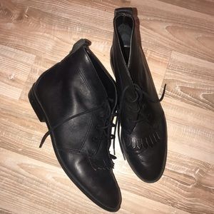 Thrifted Oxford Lace Up Booties